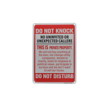 do not disturb Private property Custom metal noise caution warning stop signs